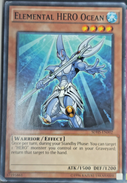 Yugioh SDHS-EN002 Elemental Hero Ocean Card Game TCG CCG - Image 1