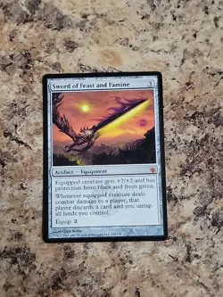 Sword Of Feast and Famine - Sticker Magic: The Gathering Playtest Card - Image 1