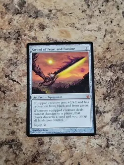 Sword Of Feast and Famine - Sticker Magic: The Gathering Playtest Card - Image 2