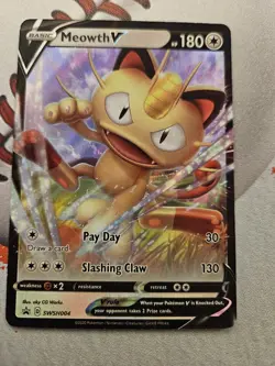 Meowth V SWSH004 SWSH: Sword & Shield Promo Cards Holo - Image 1