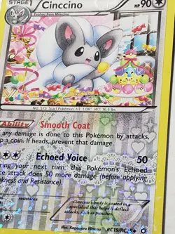 HOLO Cinccino RC19/RC25 LP - Legendary Treasures Radiant Collection Pokemon Card - Image 2