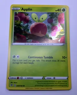 Applin, Blister Exclusives,Promo #025/192 , Cosmos Holo Pokemon Card Near Mint - Image 1