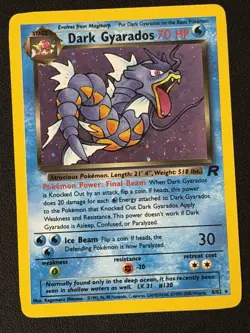 Dark Gyarados 8/82 Team Rocket Unlimited Rare Holo Pokemon Card TCG #V3 SWIRL - Image 1