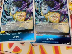 2x Jinbe OP01 071 PRE ERRATA Romance Dawn NM ONE PIECE Card Game English blue - Image 2