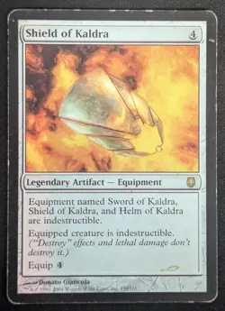 MTG Shield of Kaldra- DAMAGED -Darksteel Magic the Gathering Card # 139 - Image 1