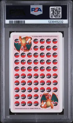 1998 POKEMON STADIUM RED VERSION PLAYING CARDS QUEEN OF SPADES CHARMELEON PSA 8 - Image 2