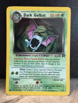 Pokemon Dark Golbat Holo Rare TCG Card 7/82 Unlimited Team Rocket NM - Image 1