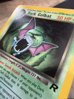 Pokemon Dark Golbat Holo Rare TCG Card 7/82 Unlimited Team Rocket NM - Image 2