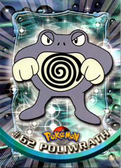 #62 POLIWRATH - Pokemon Topps TV Animation Edition - Trading Card - - Image 1