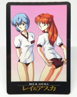 17 Rei Ayanami & Shoryu Asuka Langley NEON GENESIS EVANGELION Card 1st 1996 SEGA - Image 1