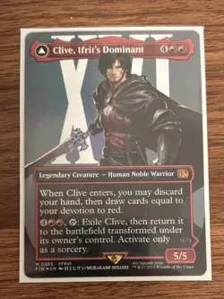 Magic The Gathering Final Fantasy CLIVE, IFRIT’S DOMINANT Borderless Foil M 0385 - Image 5