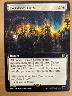 MTG 1x EXTENDED ART Everybody Lives! 338 Universes Beyond: Dr. Who Magic x1 NM - Image 1
