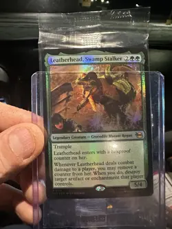 TMNT PROMO Leatherhead, Swamp Stalker FOIL TMNT PRERELEASE TMNT PROMO TMNT PROMO - Image 1