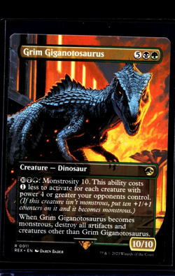 2023 MTG Magic the Gathering Jurassic World Collection 11 Grim Giganotosaurus LP - Image 1