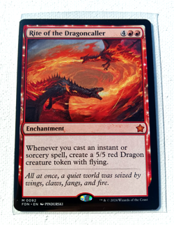 Rite of the Dragoncaller Magic the Gathering: Foundations (Regular) M 0092 NM - Image 2