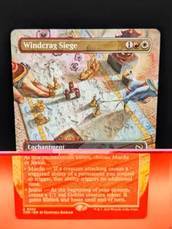 MTG - Windcrag Siege - BORDERLESS - Enchantment - TDM #392 - Rare - NM - Image 1