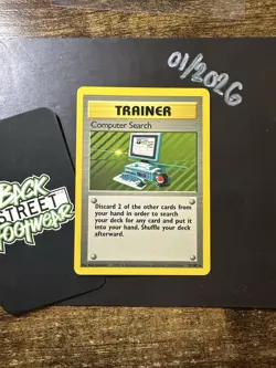 Computer Search 71/102, Base Set Pokemon TCG WOTC Vintage 1999 Rare Trainer, NM - Image 3