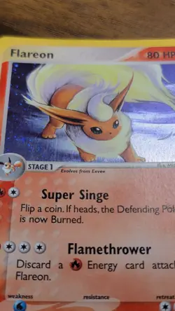 Flareon EX Sandstorm 5/100 Holo Rare E-Reader Pokemon Card TCG - Image 5