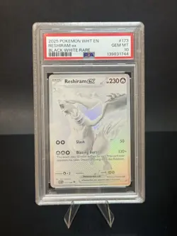 Pokemon 2025 Reshiram ex 173/086 Black White Rare White Flare GEM MINT PSA 10 - Image 1