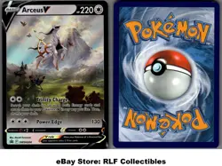 2022 Pokemon, Sword & Shield Promos, #SWSH204 Arceus V, Holo Black Star Promo - Image 1