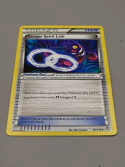 Pokemon TCG Phantom Forces Reverse Holographic Gengar Spirit Link 95/119 - Image 1