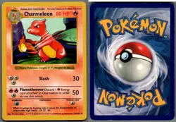 1999 Pokemon, Base Set Shadowless, #24/102 Charmeleon, Uncommon (c) - Image 1