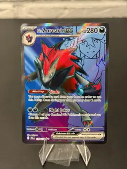 2025 Pokemon Journey Together N's Zoroark ex #175/159 Full Art Ultra Rare - Image 1