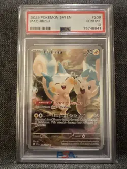 2023 Pokemon SVI Illustration Scarlet & Violet Pachirisu #208 PSA 10 - Image 1