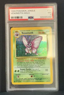 1999 POKEMON JUNGLE #13 VENOMOTH-HOLO PSA 7 - Image 1