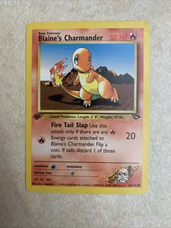 Pokemon TCG Blaine's Charmander - 60/132 (Gym Challenge) - 1st Edition - Image 1