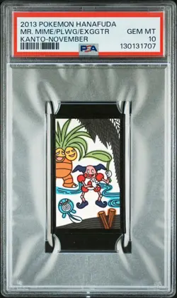 2013 POKEMON HANAFUDA KANTO NOVEMBER EXEGGUTOR/MR. MIME/POLIWAG PSA 10 - Image 1