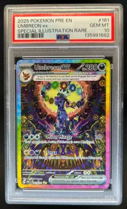 2025 Pokemon SV Prismatic Evolutions PRE EN Umbreon ex #161/131 PSA 10 - Image 1