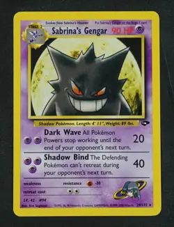 Pokemon TCG Gym Challenge 29/132 Sabrina's Gengar Non-Holo Rare Beautiful - Image 1
