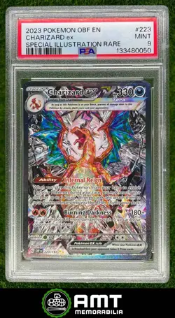 Charizard ex PSA 9 2023 Pokemon SV Obsidian Flames EN #223/197 Illustration Rare - Image 1