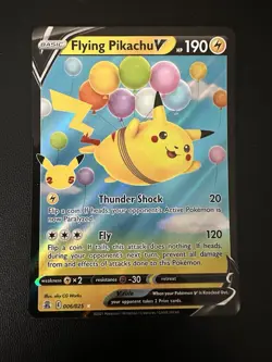 Pokemon Celebrations Flying Pikachu 6/25 Holo NM - Image 1