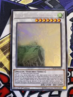 Yugioh! Clear Wing Synchro Dragon CROS-EN046 Ghost Rare 1st Edition NM (AJ) - Image 1