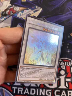 Yugioh! Clear Wing Synchro Dragon CROS-EN046 Ghost Rare 1st Edition NM (AJ) - Image 2