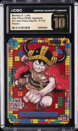 2025 ONE PIECE JPN PC: ONE PIECE DAY'25 -PROMO MONKEY D. LUFFY CGC 10 PRISTINE - Image 1