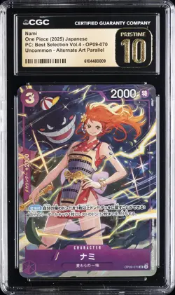 2025 ONE PIECE JPN UNCOMMON ALTERNATE ART NAMI CGC 10 PRISTINE - Image 1