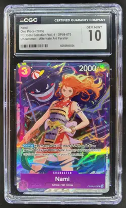 2025 ONE PIECE CCG NAMI ALTERNATE ART OP09-070 CGC 10 C PT - Image 1