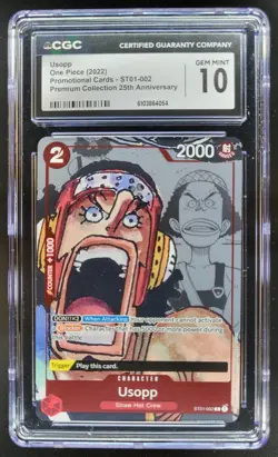2022 ONE PIECE CCG USOPP MANGA ALTERNATE ART ST01-002 CGC 10 D PT - Image 1