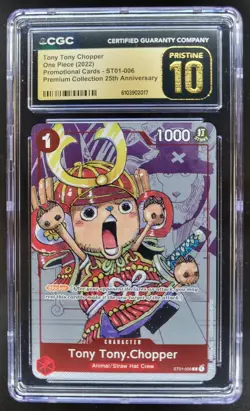 2022 ONE PIECE CCG TONY TONY CHOPPER 25TH ST01-006 CGC 10 PRISTINE C PT - Image 1