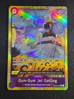 One Piece Gum-Gum Jet Gatling (Alt Art) OP03-072 R (Best Vol. 2 PRB-02 English) - Image 1