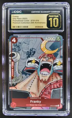 2022 ONE PIECE CCG FRANKY 25TH PROMO ST01-010 CGC 10 PRISTINE C PT - Image 1