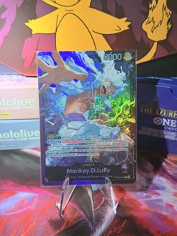 One Piece TCG OP09-061 Monkey.D.Luffy Purple/Black Leader Near Mint - Image 1