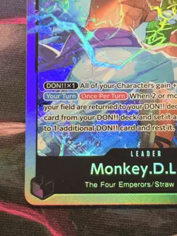 One Piece TCG OP09-061 Monkey.D.Luffy Purple/Black Leader Near Mint - Image 5