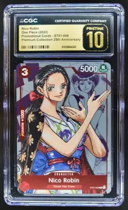 2022 ONE PIECE CCG NICO ROBIN 25TH ANNIVERSARY ST01-008 CGC 10 PRISTINE D PT - Image 1