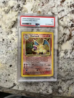 1999 POKEMON GAME #4 CHARIZARD-HOLO PSA 5 - Image 1