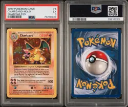 1999 Pokemon Game CHARIZARD #4 Shadowless Holo SP PSA 5 (EX) Perfect Centering! - Image 3