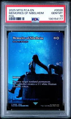 2025 MTG FINAL FANTASY: THROUGH THE AGES FOIL #0026 MEMORIES OF NIBELHEIM PSA 10 - Image 1